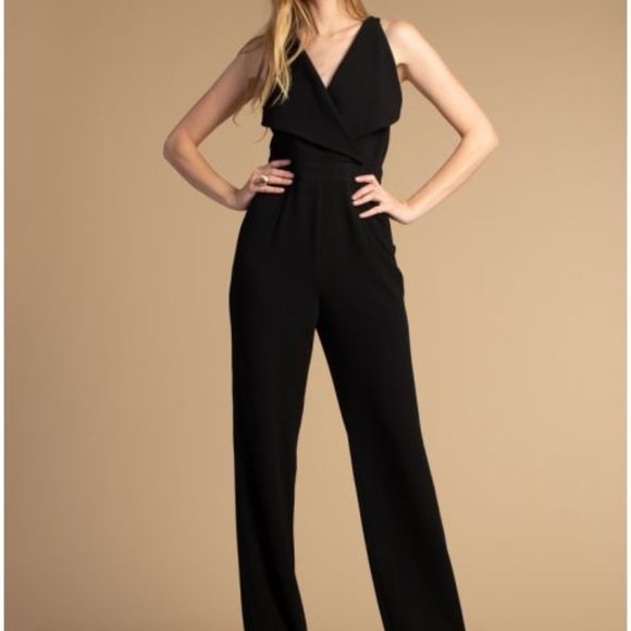 NWT Trina Turk Clear Lake Jumpsuit Black  - Size 2 - Picture 1 of 5